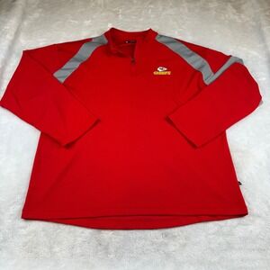 NFL Chiefs Pullover Shirt Mens XL Red Quarter Zip Long‎ Sleeve
